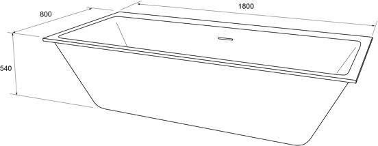 Balmani Kantiga baignoire encastrable double 180 x 80 cm Solid Surface blanc mat