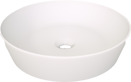 Balmani Still vasque à poser mat Solid Surface rond Ø 38 cm