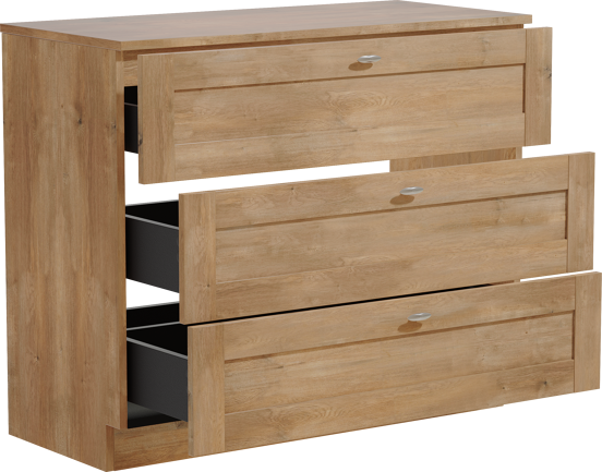 Linie Classo meuble salle de bains à poser 100 x 46 cm chêne naturel avec Lado tablette simple ou double en mélaminé chêne naturel