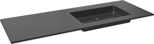 Storke Scuro asymmetrisch rechtse wastafel mat kwarts 140 x 52 cm combinatie kast 45 cm