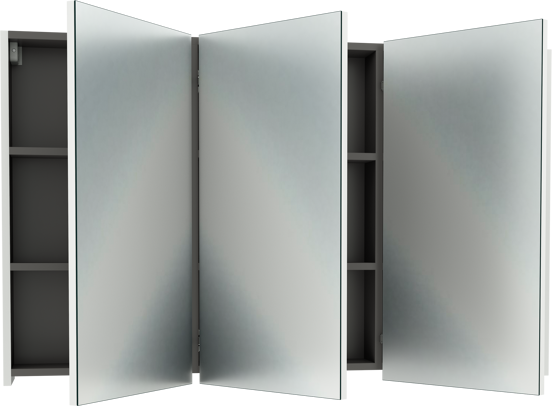 Linie Montro spiegelkast 120 x 75 cm mat wit