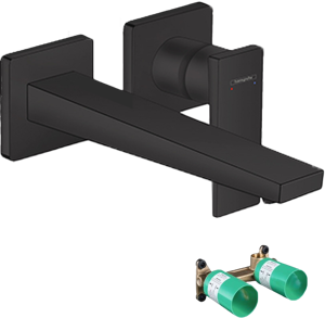 Hansgrohe Metropol inbouw wastafelkraan mat zwart incl. inbouwelement