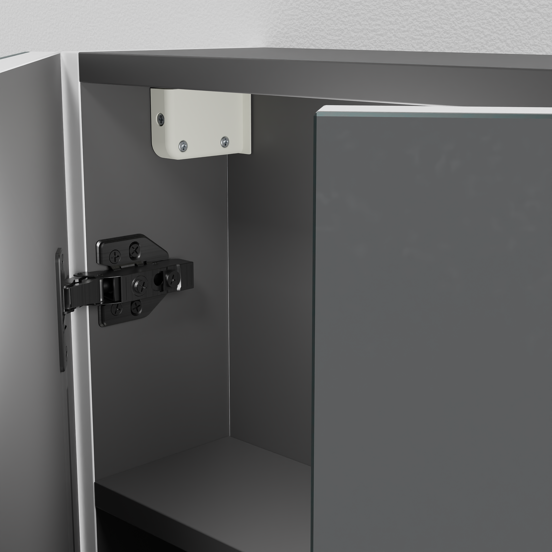 Linie Montro spiegelkast 60 x 75 cm mat wit