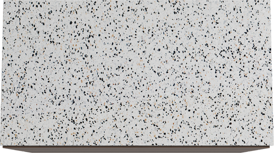 Storke Edge meuble salle de bains à poser 95 x 52 cm noyer avec Tavola tablette simple en blanc/noir mat terrazzo