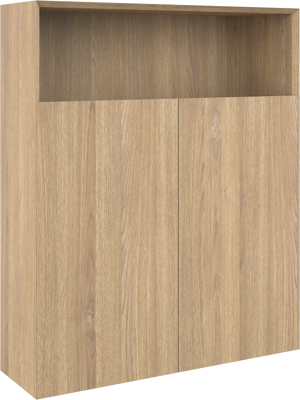 Balmani Idra zwevende badkamerkast fineer natuur eik 100 x 30 x 120 cm