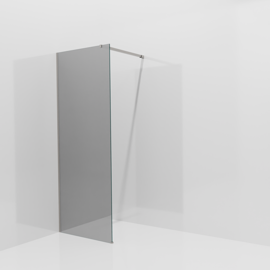 Balmani Modular Walk-In Dusche: 80 x 200 cm, Reflex-Spiegelglas, inklusive Coating, Profil Brushed Inox