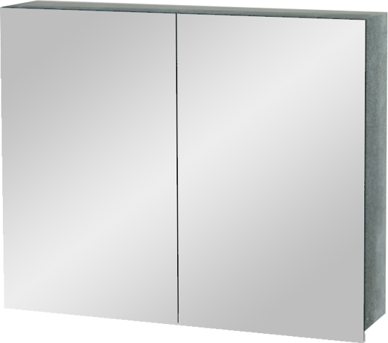 Balmani Lucida spiegelkast 90 x 72 cm beton donkergrijs