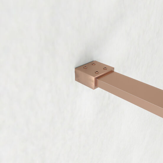 Balmani Modular inloopdouche 150 x 200 cm helder glas Brushed Rosegold profiel