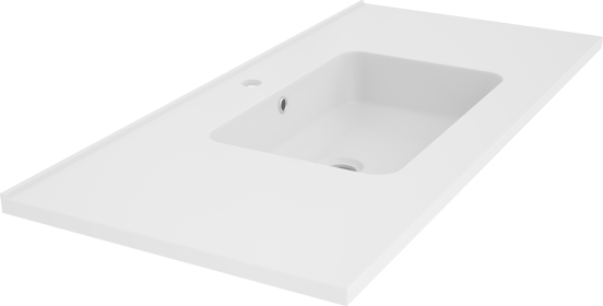 Linie Vano plan simple marbre composite mat 100 x 46 cm