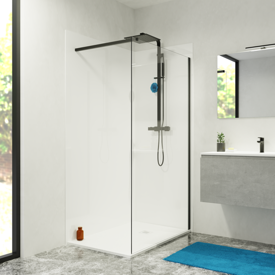 Linie Wall set douchewandbekleding 120 x 90 x 220 cm acryl glanzend wit