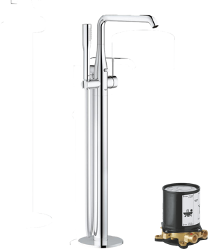 Grohe Essence Badewannenarmatur: Freistehend, Mischarmatur, Chrom glänzend