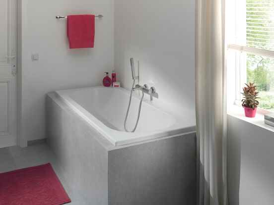 Luca Varess Rosala baignoire encastrable double 170 x 75 cm acrylique blanc mat