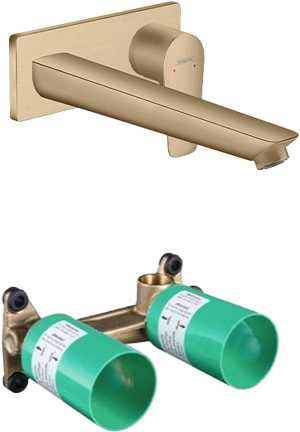 Hansgrohe Talis E Unterputz-Wachbecken Armatur: Brushed Bronze, Einbauelement inklusive