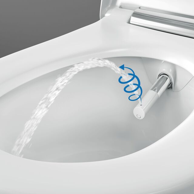Geberit Aquaclean Dusch-WC weiß glänzend, ohne Spülrand | X²O Bad