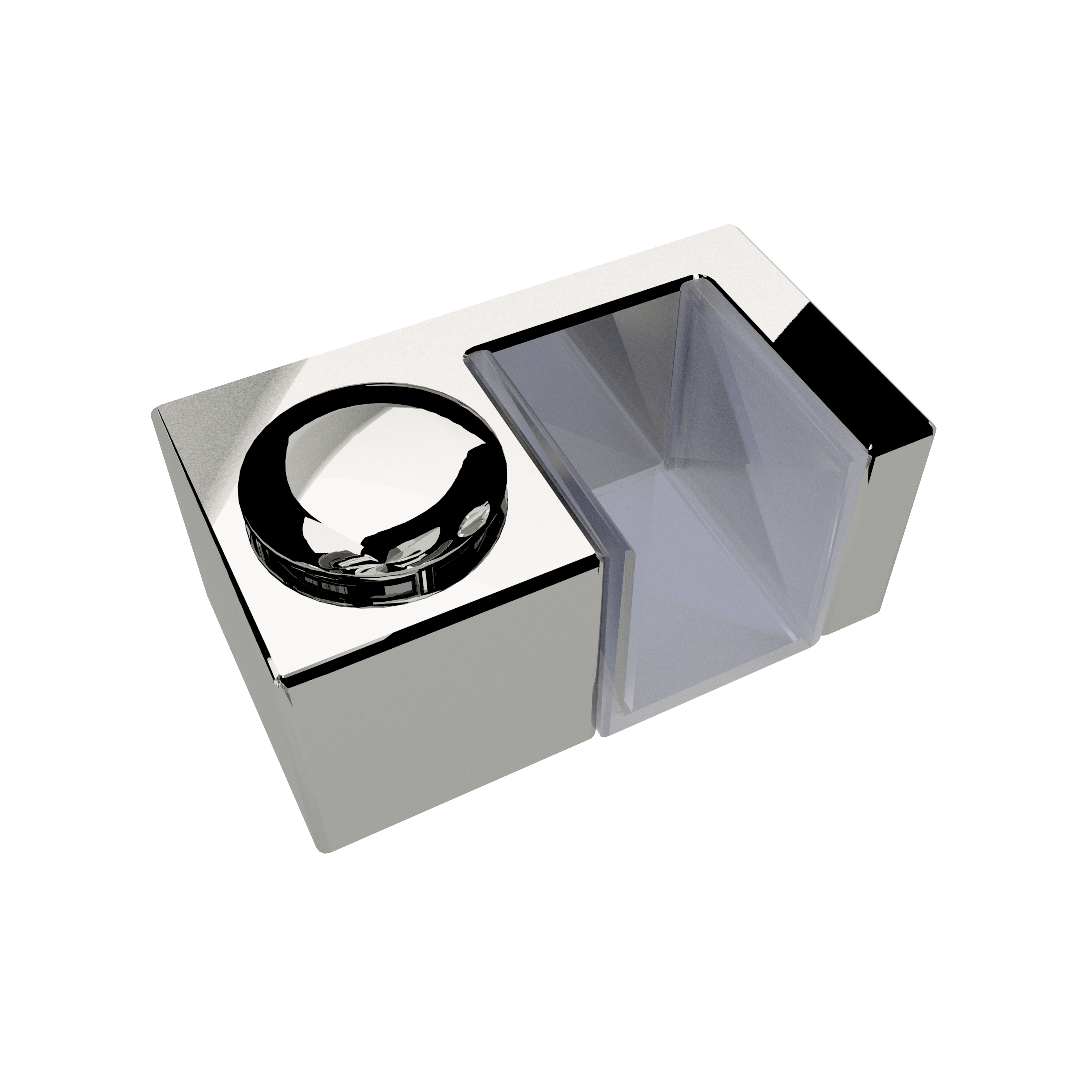 Balmani GRANDE shower Glass fixing block - 10mm glass L/R REVERSIBLE