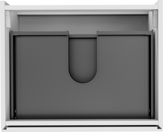 Storke Edge meuble sous-vasque suspendu 65 x 52 cm blanc brillant 2 tiroirs