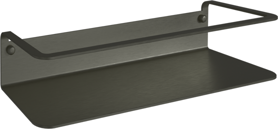 Blaufoss Tika enkele shampoohouder met wandbevestiging Brushed GunMetal