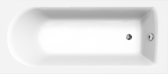 Luca Varess Rosala baignoire encastrable simple 170 x 75 cm acrylique blanc mat
