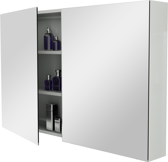 Storke Reflecta spiegelkast 120 x 75 cm glanzend wit