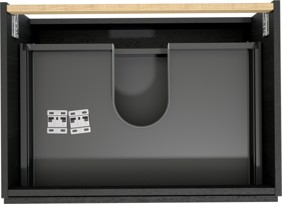 Balmani Lucida meuble sous-lavabo suspendu 75 x 55 cm chêne noir 2 tiroirs