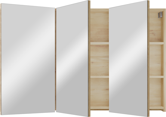 Linie Montro spiegelkast 120 x 75 cm natuur eik