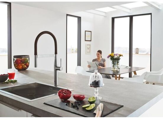 Grohe Essence robinet de cuisine avec douchette extractible Supersteel
