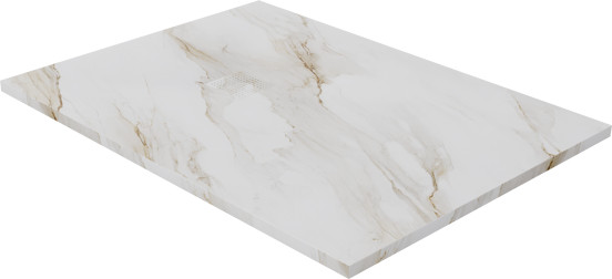 Luca Varess Suite douchebak 120 x 90 cm composietmarmer Marble Gold 