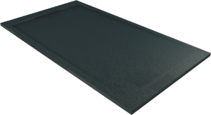 Balmani Indus douchebak 150 x 90 cm composietmarmer grafietgrijs leisteenstructuur