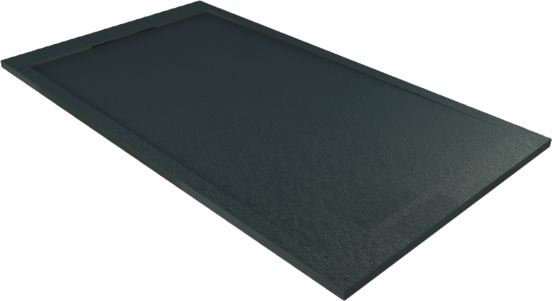 Balmani Indus receveur de douche 150 x 90 cm marbre composite gris graphite texture ardoise