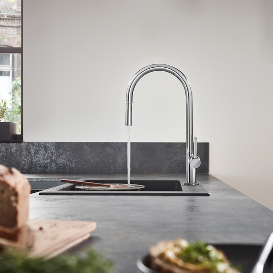 Hansgrohe Talis M54 210 keukenkraan met uittrekbare sproeikop chroom