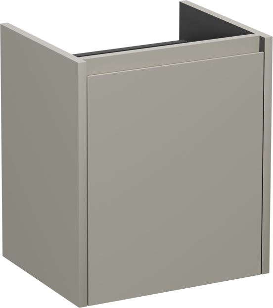 Storke Seda zwevende wastafelonderkast 45 x 35 cm zijdegrijs deur