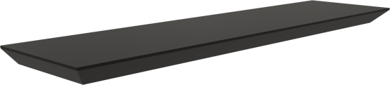 Balmani Mitra wandplank mat zwart 60x16cm