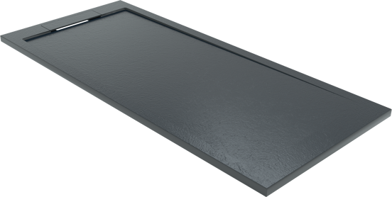 Balmani Indus receveur de douche 160 x 70 cm marbre composite gris graphite structure en ardoise