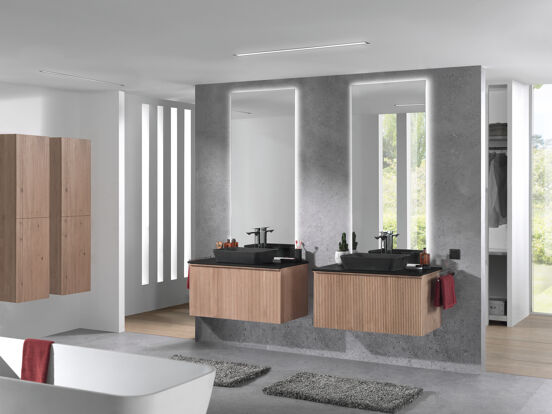Balmani Forma meuble sous-vasque suspendu 90 x 55 cm chêne naturel 2 tiroirs