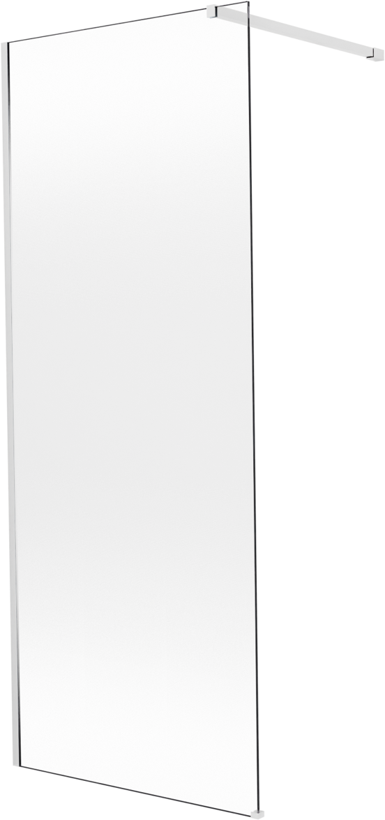 Balmani Modular douche à l'italienne: 90 x 200 cm, Permafrost, avec coating, Profil Chrome brillant