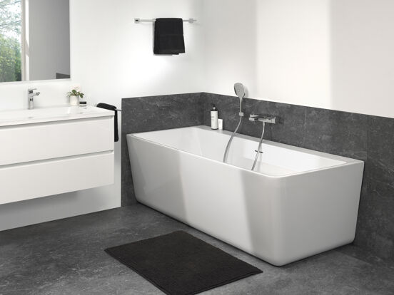 Luca Varess Coda tweepersoons hoekbad links 180 x 80 cm acryl mat wit