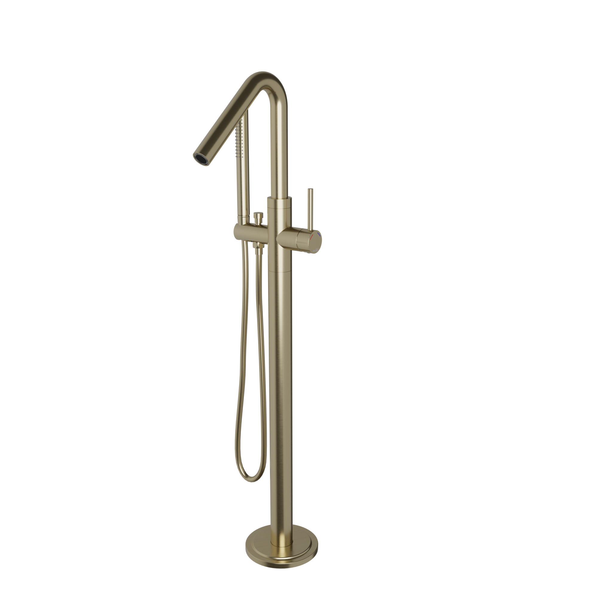 Blaufoss Round mengkraan vrijstaand (vloermontage) badkraan Brushed Champagne Gold
