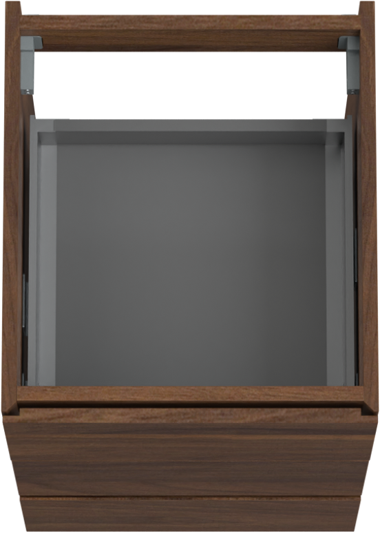 Storke Edge meuble sous-vasque a poser 45 x 52 cm noyer 3 tiroirs