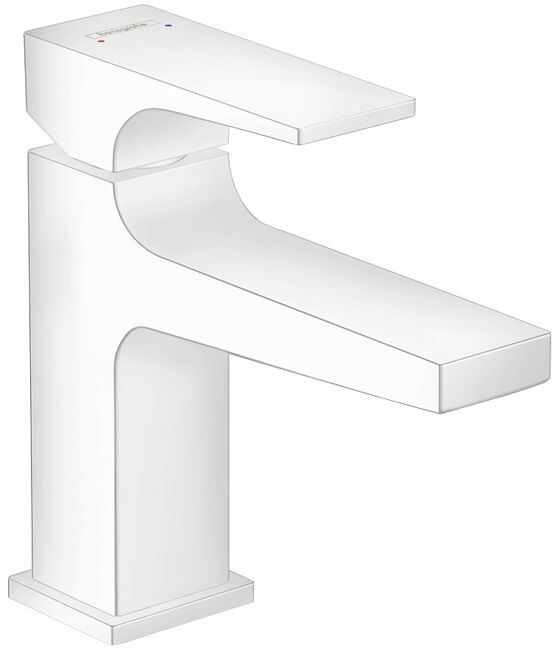 Hansgrohe Metropol 100 wastafelkraan mat wit