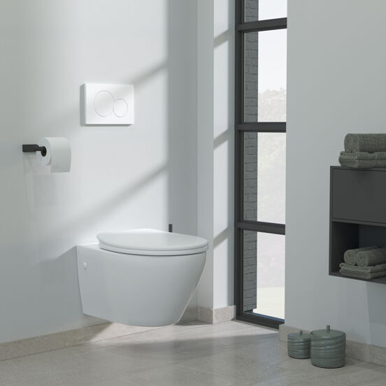 Linie Sirocco hangend toilet wit met PP wc-bril