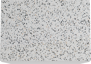 Storke Edge meuble salle de bains à poser 75 x 52 cm blanc mat avec Tavola tablette simple en blanc/noir mat terrazzo