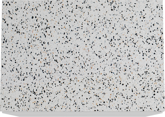 Storke Edge meuble salle de bains à poser 75 x 52 cm blanc mat avec Tavola tablette simple en blanc/noir mat terrazzo