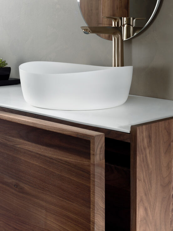 Balmani Jezi waskom matte Solid Surface rond Ø 37,5 cm