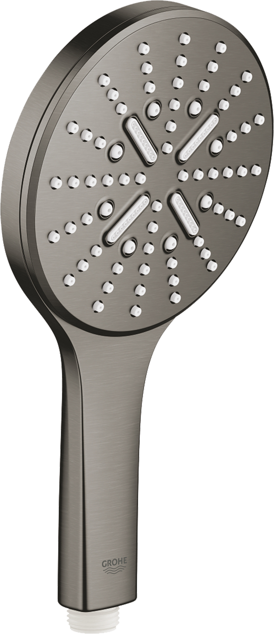 Grohe Rainshower Smartactive 130 Handbrause: 3jet, Brushed Hard Graphite