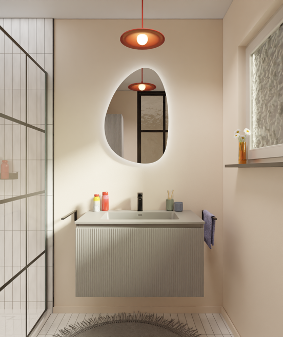 Storke Diva plan simple top solid soie grise matte 85 x 52 cm