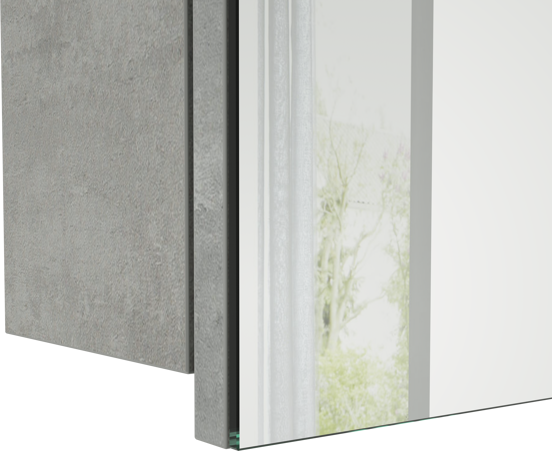 Storke Beta spiegelkast 80 x 60 cm betongrijs