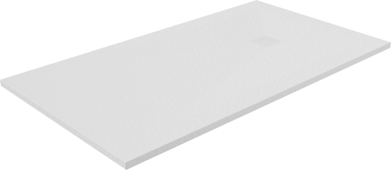 Balmani Impress douchebak 160 x 90 cm composiet wit rock structuur