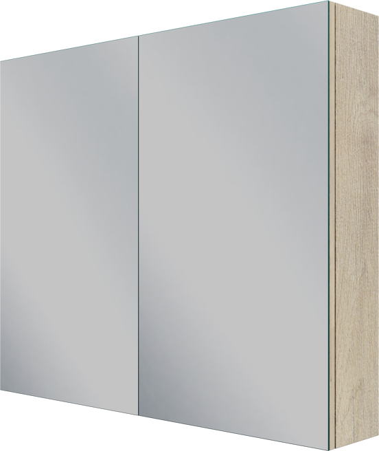 Linie Montro spiegelkast 90 x 75 cm naturel eiken