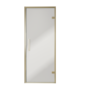 Balmani Senses Design porte pivotante à droite 90 cm x 210 cm verre Miroir Reflex, Profil Brushed Champagne Gold