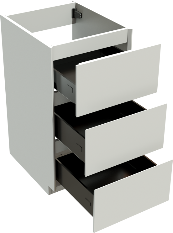 Storke Edge meuble sous-vasque a poser 45 x 52 cm blanc mat 3 tiroirs
